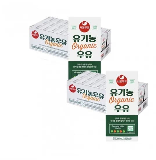 서울우유 유기농 멸균우유 200ml 48팩