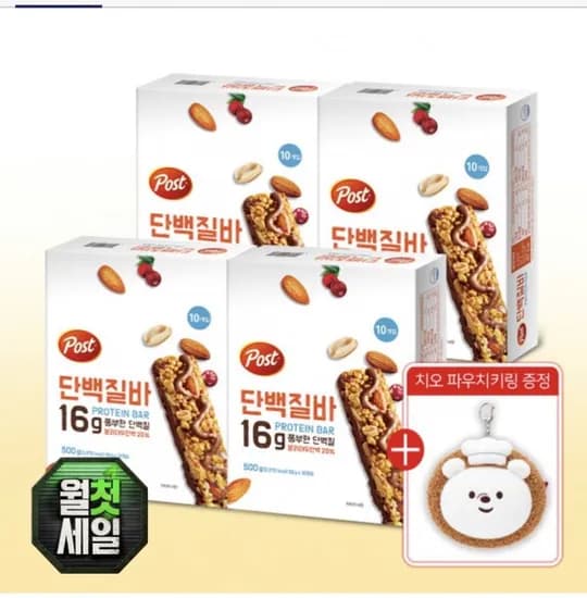 포스트 단백질바 500g 4개