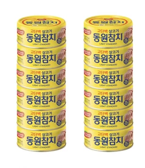 동원 라이트 스탠다드 참치 150g 원터치 12개