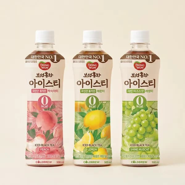 동원 보성홍차 아이스티 제로 4종 500ml 24개 15,400원