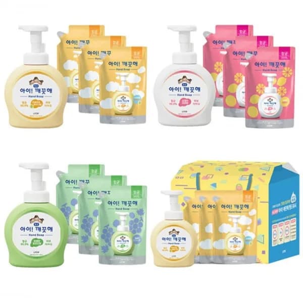 아이깨끗해 핸드워시 본품 용기 490ml 본품 용기 1개+450ml 리필 3개 11,700원