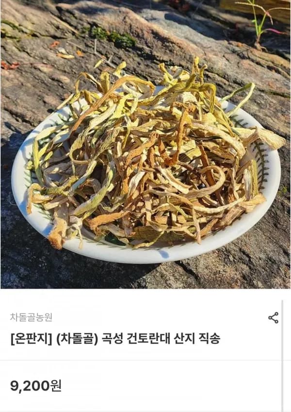 곡성 산지직송 건토란대 100g 5,520원