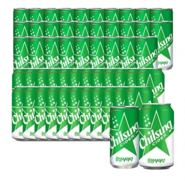 칠성사이다 210ml x 30캔 + 칠성사이다 350ml x 24캔