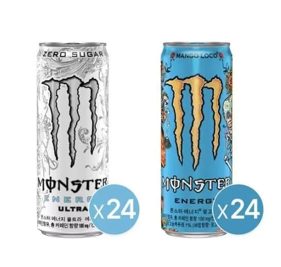 몬스터 에너지 울트라 355ml 24CAN+망고로코 355CAN X24 47,175원