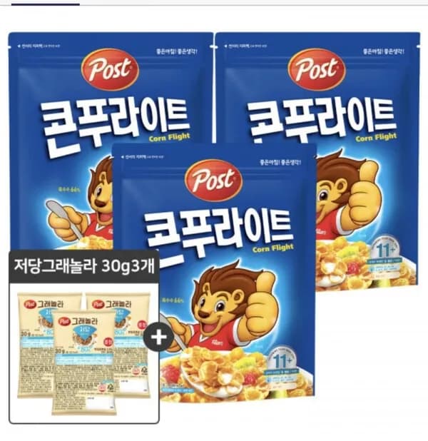 콘푸라이트 600g 3개 + 그래놀라 저당렌틸오트 30g 3개
