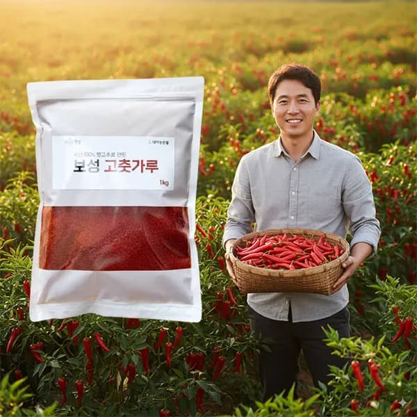 26년 전남보성 국산 김장용 매운 햇고추가루 보통굵기 500g