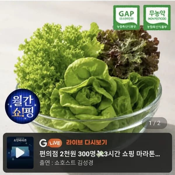 무농약 부여 유러피안 샐러드 유럽 채소 1kg 5,980원