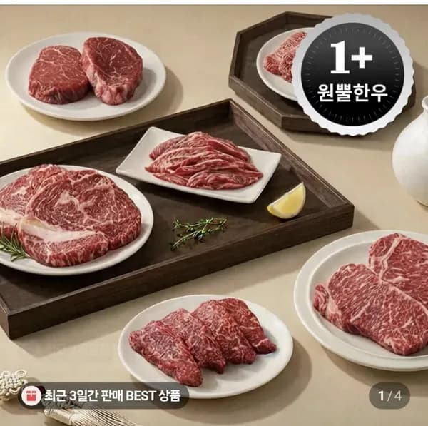 1+ 한우 불고기 250g 6,900원