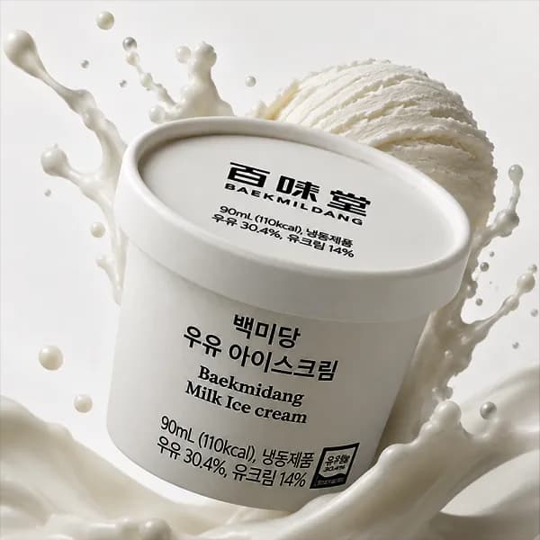 백미당 우유 아이스크림 90ml 10개 27,720원