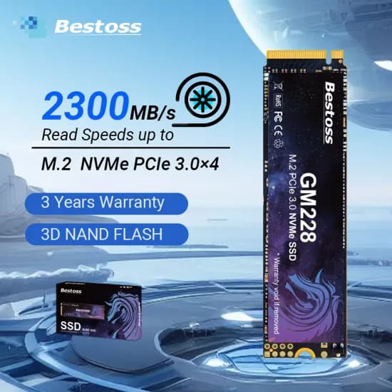 Bestoss Nvme M2 512G SSD Crucial P3 1TB