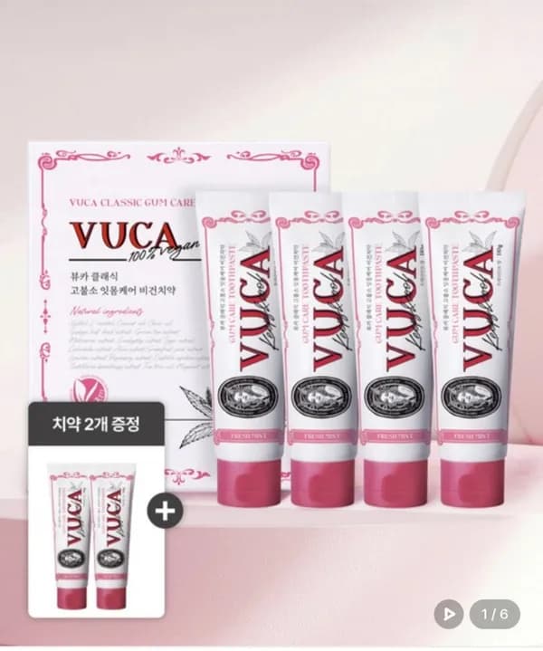 뷰카 고불소 치약 110g 6개
