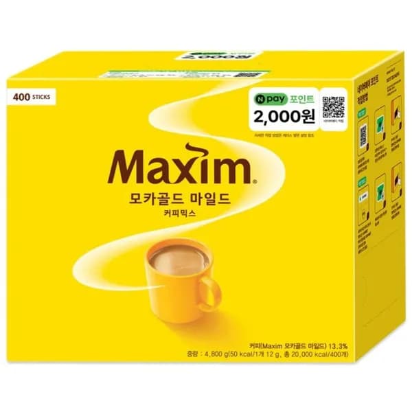맥심 모카골드 커피믹스 400개입 49,900원