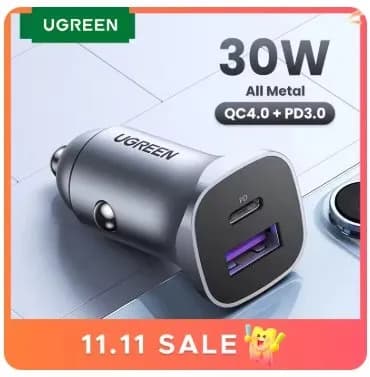 UGREEN 30W 차량용 충전기
