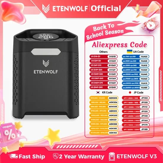 ETENWOLF V3 휴대용 타이어 공기 주입기 펌프 $14.27 Youpin Worx 4V 미니 전기 스크루 드라이버 세트 WX242 $18.06
