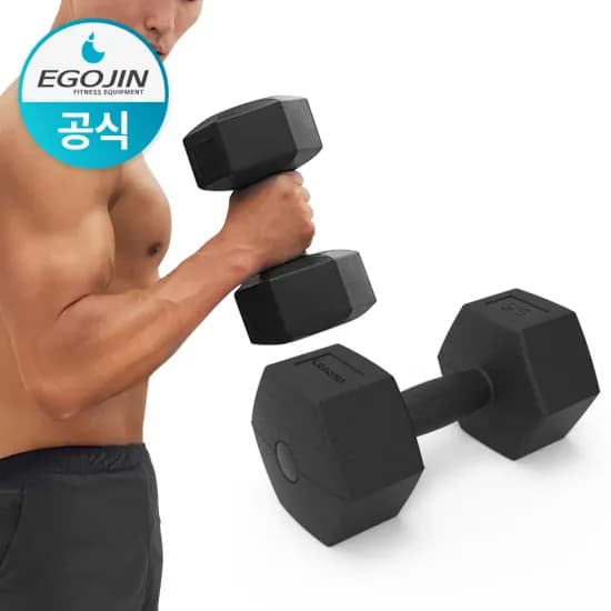 이고진 블랙 육각 덤벨 2개 2~10kg