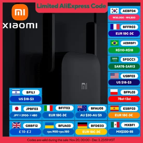아수스 TUF BE6500 $71, 샤오미 BE5000 $26, BE6500 $43, BE7000 $63
