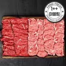 1++ 한우 3종 모둠 한판 600g, 1++ 한우불고기 1kg, 1++ 업진살 1kg