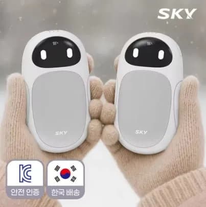 스카이 로보 2in1 C타입 충전식 손난로 15,711원 한일의료기 코지실버 탄소매트 52,723원