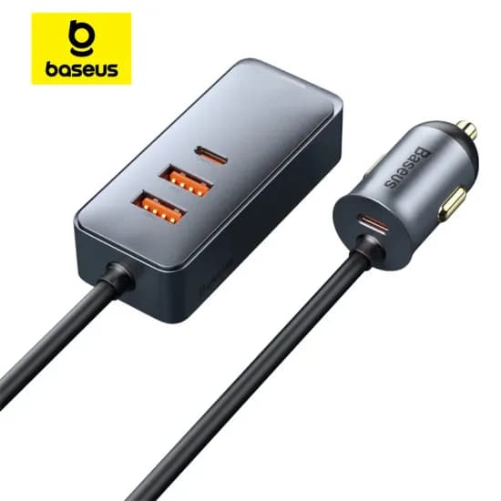 베이스어스 120W 차량용 충전기 4포트 외 1 분배기