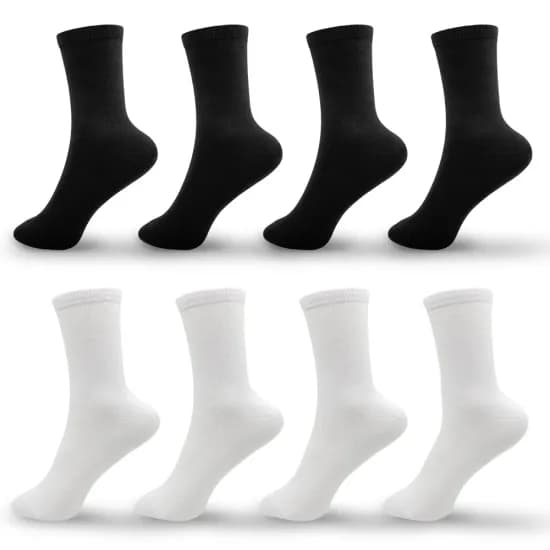 국산 남자 여자 학생 면양말 장목양말 8켤레 고중량 46g 면85% 미끄럼없는
