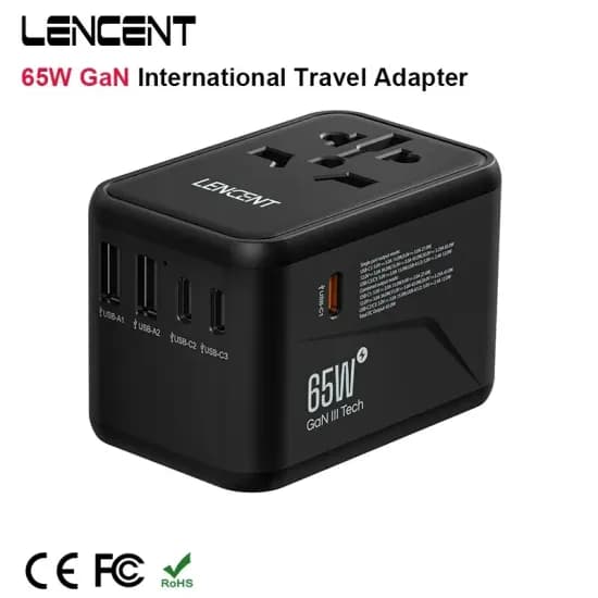 Toocki 100W USB C 케이블 5개 $3.89 LENCENT 65W GaN 여행용 어댑터 $16.8