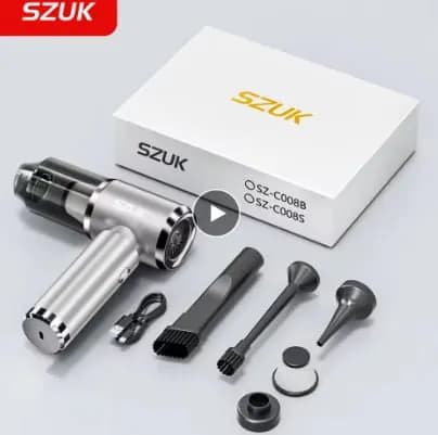 SZUK 휴대용 자동차 진공 청소기 165000Pa 스프레이 밀대걸레