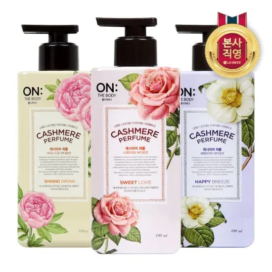 온더바디 퍼퓸 바디로션 400ml 2개 해피 러브 해피 드림 러브 드림