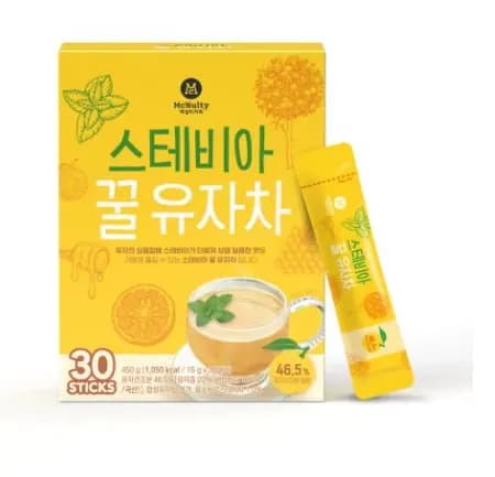 맥널티 스테비아 꿀 유자차 30개입 핫초코라떼 30개입
