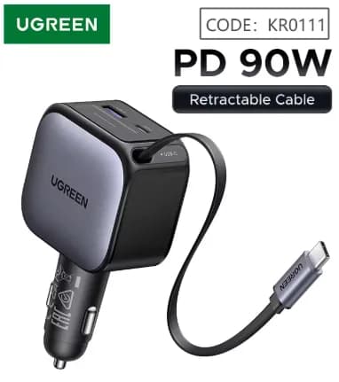 유그린 케이블내장 145W 90W 60W 차량용 고속 충전기