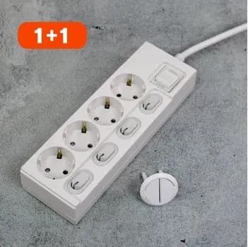 1+1 원스탑 국산 과부하차단 멀티탭 6구 1+1 국산 멀티탭 4구 1m