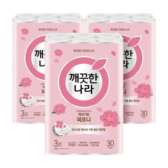 코인딜 깨끗한나라 순수 오리지널 40m 30롤 1팩 8,753원 허브가든 피오니 2