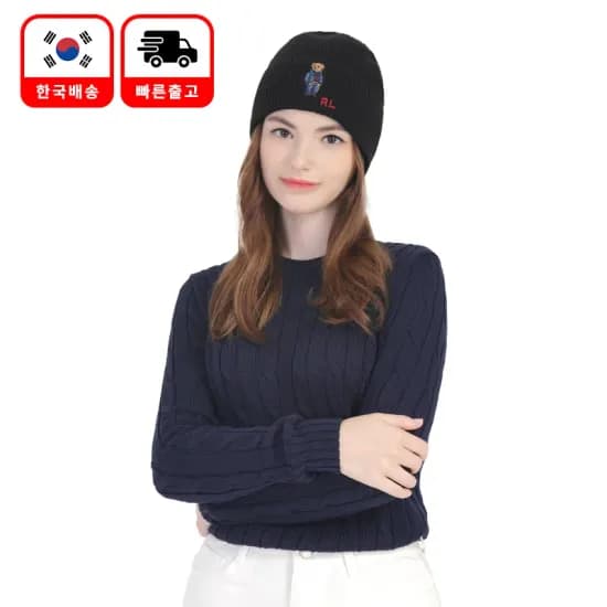폴로 랄프로렌 곰돌이 비니 데님 남녀공용 겨울용 모자