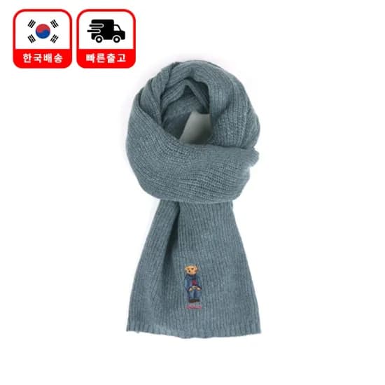 폴로 랄프로렌 커플 남여공용 울 머플러 자수 목도리