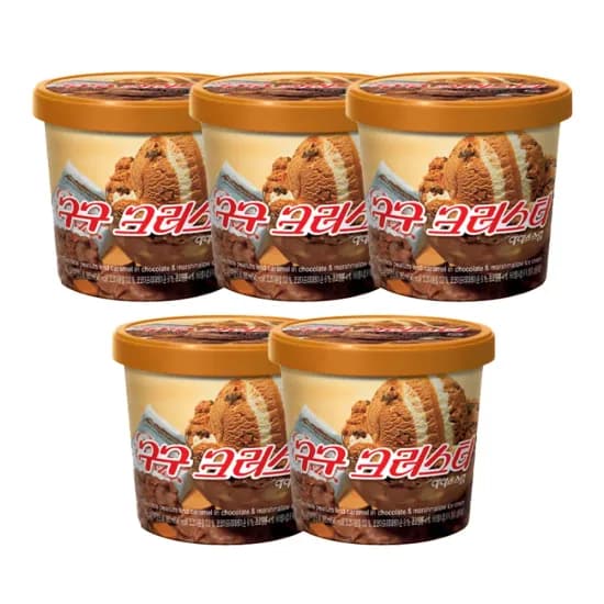 롯데웰푸드 구구 크러스트 홈 660ml 5개