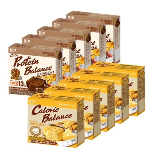 해태 칼바 프로틴바란스 코코아퍼지 외 5+5골라담기 (12,635원/무료)