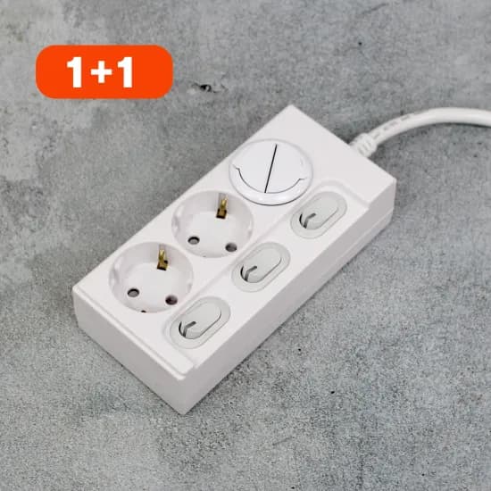 1+1 원스탑 국산 과부하차단 멀티탭 6구(11,740원), 1+1 원스탑 국산 멀티탭 3구 1미터(10,096원/무료)