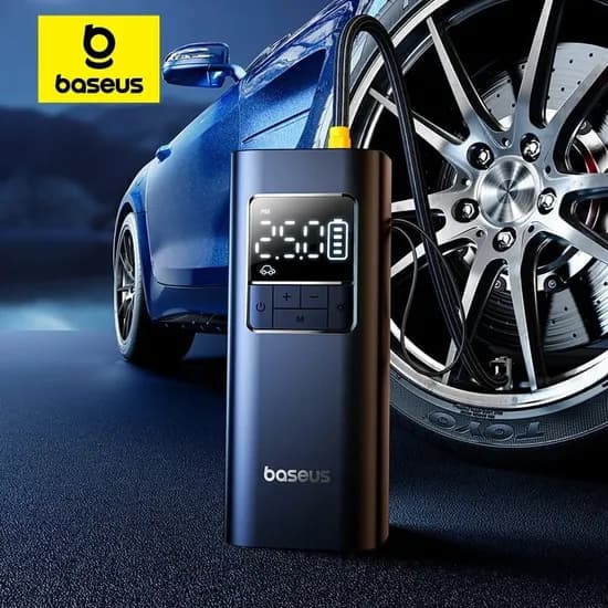 Baseus 무선 공기 펌프 휴대용 $15.09 150 PSI 휴대용포켓 자전거타이어공기압계펌프 $23