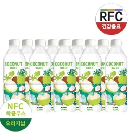RFC 저온살균 코코넛 워터 100% 500ml 12병 1000ml 6병