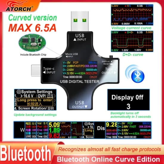 USB 3.1 C타입 전압 전류계 USB 테스터($4.98/무료)