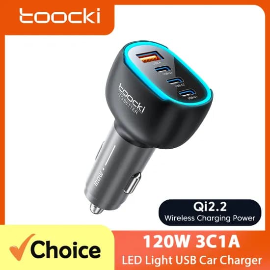 Toocki 120/90W 차량용 충전기 4 포트 (13,454원/무료)