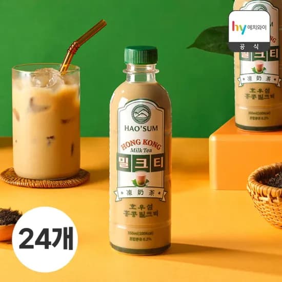 현백 1등 호우섬 홍콩 밀크티 350ml 12개(14,050원), 윌 180ml 10개(10,517원), 500ml 4개(11,199원) 등