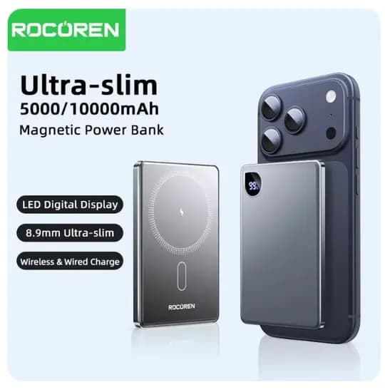 맥세이프 보조배터리 5천mAh($9.1) 1만mAh ($10.1) KUULAA 5,000mAh 맥세이프 ($11.31)