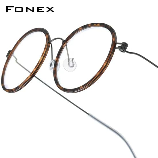 FONEX 나사없는 티타늄 합금 라운드 안경 프레임 ($13.40/무료)