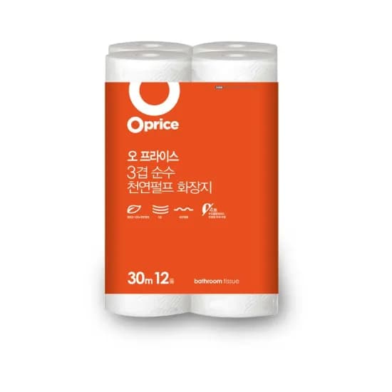 코인딜 오프라이스 3겹천연펄프 화장지 30M 12롤 (,830원) (무료)4