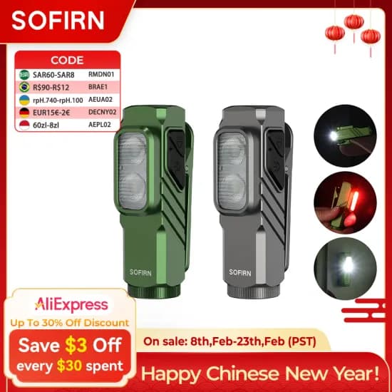 소피른(SOFIRN) ST10 미니 클램프 손전등 (17.9/무료배송)