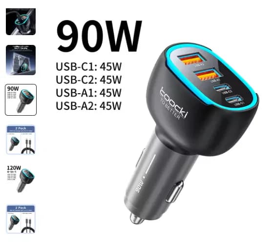 Toocki 90W 미니 차량용 멀티 충전기 (13,670원/무료)
