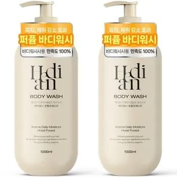 체취감소73%개선 헤디안 퍼퓸 바디워시 1L 2병(7,427원), 검은콩 약산성 샴푸 1000ml 2병(10,965원)/무료