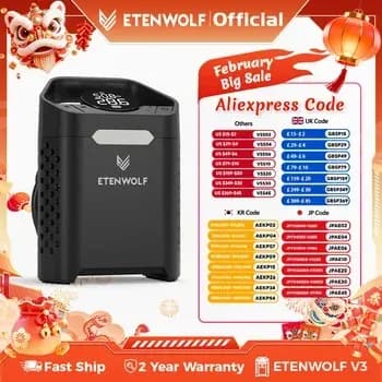 ETENWOLF V3 휴대용 타이어 공기펌프 ($22.25) S3 ($30.05) / 무료
