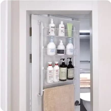 와이어 3단 다용도 문걸이 선반 촘촘 2단