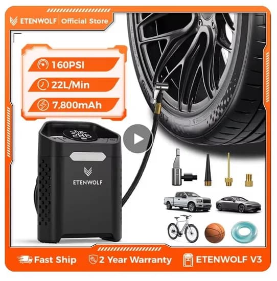 ETENWOLF V3 에어펌프 알리특가 22.4 USD ETENWOLF S3 알리특가 28.2 USD